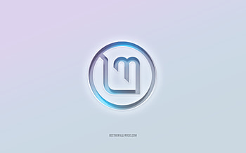 Linux Mint logo, cut out 3d text, white background, Linux Mint 3d logo, Linux Mint emblem, Linux Mint, embossed logo, Linux Mint 3d emblem HD wallpaper