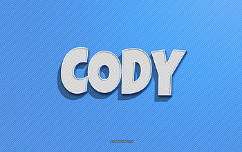 Cody, blue lines background, with names, Cody name, male names, Cody greeting card, line art, with Cody name HD wallpaper