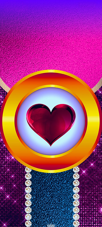 Heart Diamond Luxury, love, electric blue, symbol, Premium, colorful HD phone wallpaper