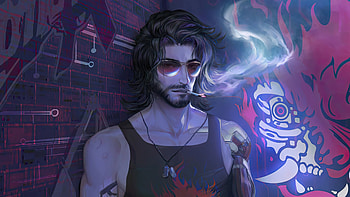 Johnny Silverhand Fury, keanu-reeves, cyberpunk-2077, games, artwork, art, digital-art, video-games HD wallpaper