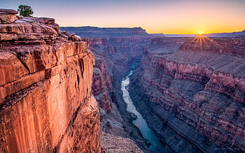 Canyon in America, river, America, canyon, sunbeams, rocks HD wallpaper