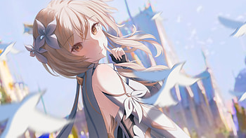 Brown Eyes Lumine Genshin Impact HD wallpaper