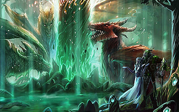 game scene, gears of war, dragon, game, fight, war HD wallpaper