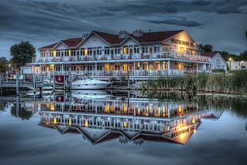Cities, Rivers, House, Evening, r, Yacht HD wallpaper