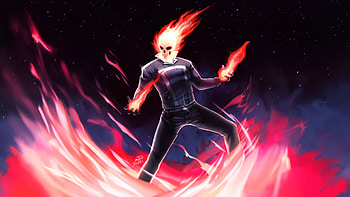 Ghost Rider Justice Reborn, ghost-rider, superheroes, artwork, art, digital-art, deviantart HD wallpaper