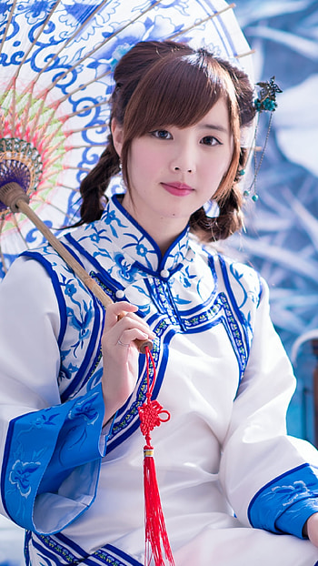 model, asian, Taiwanese, umbrella, woman HD phone wallpaper
