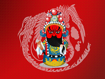 Vector, Man, Dragon, Beard, Costume, Power, Peking Opera, Beijing Opera HD wallpaper