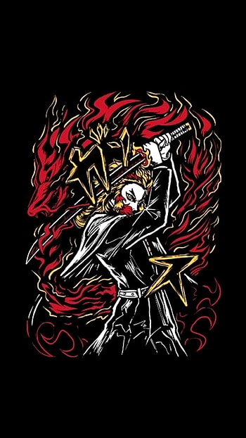 Kyojuro Rengoku, art, fictional character HD phone wallpaper