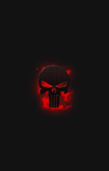 The Punisher, skull, logo, art HD phone wallpaper