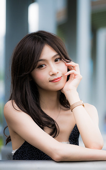 Brunette Smile: Asian Model , brunette, smile, model, woman, asian HD phone wallpaper