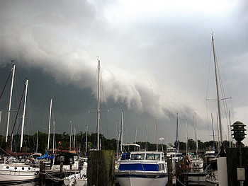 Incoming Weather, Boats, Maryland, Chesapeakle Bay, Sky, Weather HD wallpaper