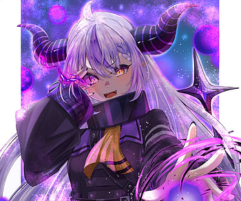 La+ Darknesss, hololive, La+ Darknesss (Virtual Youtuber), Anime, Virtual Youtuber HD wallpaper