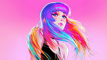 Colorful Hair, colorful, artist, artwork, digital-art HD wallpaper