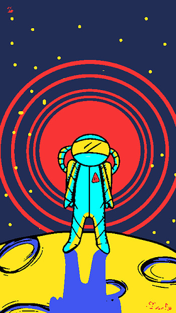 AZTRONUT PIXEL, pixel art, space, Sci Fi, astronaut HD phone wallpaper