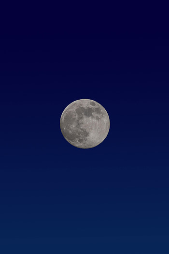 Sky, Night, Moon, Minimalism, Full Moon HD phone wallpaper