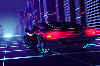Synthwave Ferrari Testarossa , ferrari-testarossa, synthwave, retrowave, ferrari, cars, artist, artwork, digital-art HD wallpaper