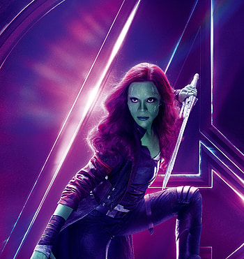 Avengers: infinity war, zoe saldana as gamora, movie HD phone wallpaper