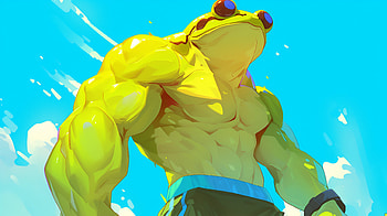 Mighty Muscle Frog, Animal, frog, muscle, buff, giga chad HD wallpaper