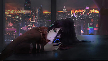 Anime Girl Using , anime-girl, anime, artist, artwork, digital-art, deviantart HD wallpaper