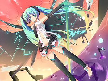 Miku Append, awesome, nice, hatsune, aqua eyes, sexy, hatsune miku, twintail, hot, girl, singer, aqua, anime, pretty, virtual, colorful, song, append, cute, vocaloid, beauty, miku, music, vocaloids, program, hatsune miku append, beautiful, diva, orange, aqua hair, red, cool, idol HD wallpaper