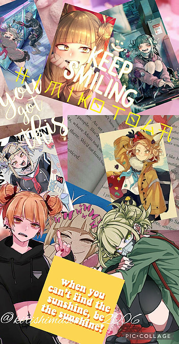 Himiko toga, L.O.V, pink, league of villains, mha, yellow, mva, bnha, cute, anime HD phone wallpaper