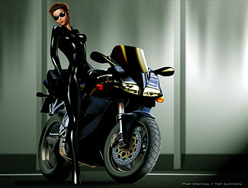 City Speed Bike, bike, motor cycle, 3d, woman HD wallpaper