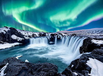 Godfloss Waterfall, iceland, waterfall, godfloss, water HD wallpaper