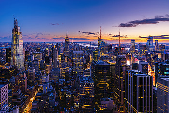 USA Houses Skyscrapers Morning New York City , usa, world, skyscraper, new-york, city, night HD wallpaper
