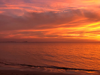 Nature, Sunset, Horizon, Coast HD wallpaper