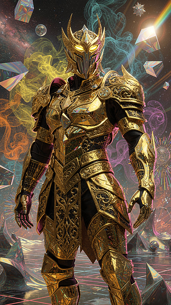 Aurum Sentinel / Gilded Knight / Celestial Gold Armor — , Fantasy Warrior HD phone wallpaper