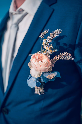 Wedding, Flower, Miscellanea, Miscellaneous, Rose Flower, Rose, Groom, Bridegroom, Blazer, Coat, Boutonniere HD phone wallpaper