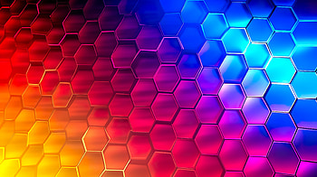 Multicolor Honeycomb Pattern, Abstract, honeycomb HD wallpaper