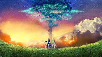 Mighty tree, Xenoblade Chronicles 2, video game HD wallpaper