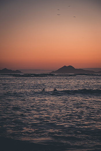 Sunset, beautiful ocean HD phone wallpaper