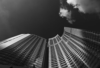 Skycrappers Monochrome, skycrapper, monochrome, buildings, graphy, black-and-white HD wallpaper