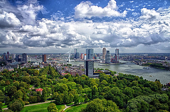 Rotterdam Skyline, Travels, Urban Landscape, Modern Architecture HD wallpaper