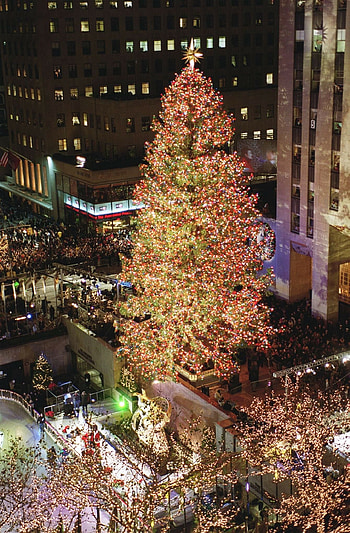 New York Christmas, Rockefeller center, Holiday season, Iconic landmarks HD phone wallpaper
