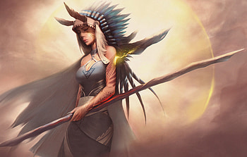 Before The Dark, artist, artwork, digital-art, warrior HD wallpaper