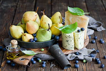 Cheese, Pear HD wallpaper