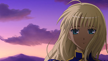 Anime, Sunset, Girl, Wind HD wallpaper