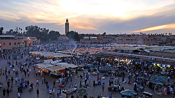 Djemaa el Fna's allure, Nighttime wonders, Marokko's charm, Marrakech's magic HD wallpaper