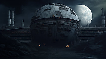 Death Star - Galactic Empire Space Station, Death Star, Sci Fi, space, planet, moon HD wallpaper