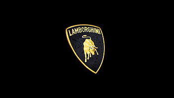 Lamborghini Logo, Car art, Minimal dark, AI03 HD wallpaper