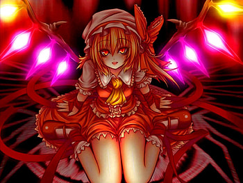 Flandre Scarlet I, anime, fantasy, vampire, manga, dark HD wallpaper