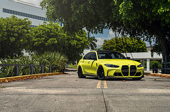 BMW M3 Feral Yellow 10k, bmw-m3, bmw, 2023-cars, cars HD wallpaper