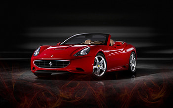 Ferrari, wheels, mag, red HD wallpaper