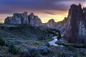 River Smith Rock, Rock, Nature, Smith, River HD wallpaper