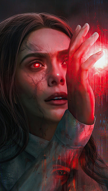 Scarlet witch, marvel, wandavision HD phone wallpaper