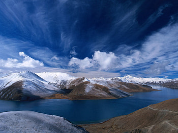 Nature, Water, Rivers, Sky, Mountains, Clouds, Hills, Bends HD wallpaper