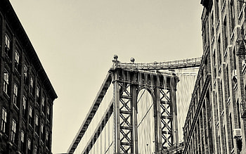 Cities, Sky, Bridge, Bw, Chb, New York HD wallpaper